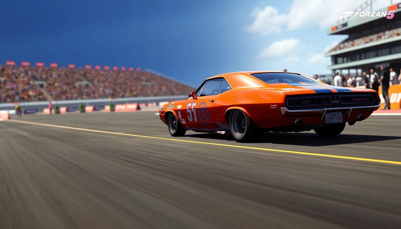 drag racing car preparing for a race on a drag strip.